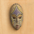 African beaded wood masks, 'Wise Counsel' (set of 3) - Artisan Crafted Small Wood Masks with Glass Beads (Set of 3) (image 2b) thumbail