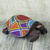 Wood and recycled glass bead sculpture, 'King Turtle' - Ghanaian Hand Crafted Wood and Recycled Glass Beaded Turtle (image 2) thumbail