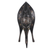 African wood mask, 'Triple Fish' - Fish Shaped African Wood and Metal Mask thumbail