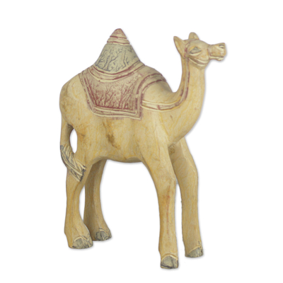 Hand Carved Wood Camel Statuette from West Africa