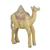 Estatuilla de madera, 'Camello encantador' - Estatuilla de camello de madera tallada a mano de África Occidental