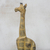 Estatuilla de madera, 'Jirafa reflexionando' - Estatuilla de madera Sese de jirafa de África Occidental tallada a mano