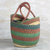 Leather accented raffia tote bag, 'Bolga Basket' - Hand Woven Raffia Natural Fiber Tote with Leather Strap (image 2b) thumbail