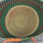 Leather accented raffia tote bag, 'Bolga Basket' - Hand Woven Raffia Natural Fiber Tote with Leather Strap