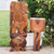 Wood chair, 'Relaxing Elephant' - Handcrafted Elephant-Themed Wood Chair from Ghana