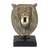 Wood sculpture, 'Lion Head' - Artisan Crafted Lion Head Sculpture on Wooden Stand