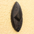 African wood mask, 'Black Patterns' - Black African Wood and Aluminum Mask from Ghana (image 2b) thumbail