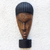 African wood mask, 'Obaa Pa Face' - Rustic African Wood Mask on a Stand from Ghana thumbail
