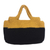 Hand-crocheted handle handbag, 'Sunset in Africa' - Crocheted Handle Handbag in Onyx Black and Honey Yellow
