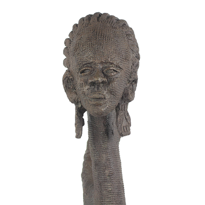 Fiberglass sculpture, 'Mother Africa IV' - Handcrafted Fiberglass Sculpture of a Woman from Ghana