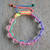 Recycled glass beaded bracelet, 'Beach Love' - Adjustable Recycled Glass Beaded Bracelet from Ghana thumbail
