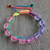 Recycled glass beaded bracelet, 'Beach Love' - Adjustable Recycled Glass Beaded Bracelet from Ghana