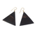 Ebony wood dangle earrings, 'Triangle Sophistication' - Triangular Ebony Wood Dangle Earrings from Ghana (image 2c) thumbail