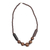 Wood beaded necklace, 'Coffee Beauty' - Brown Sese Wood Beaded Necklace from Ghana thumbail