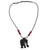 Ebony wood beaded pendant necklace, 'Rustic Elephant' - Ebony Wood Elephant Beaded Pendant Necklace from Ghana thumbail