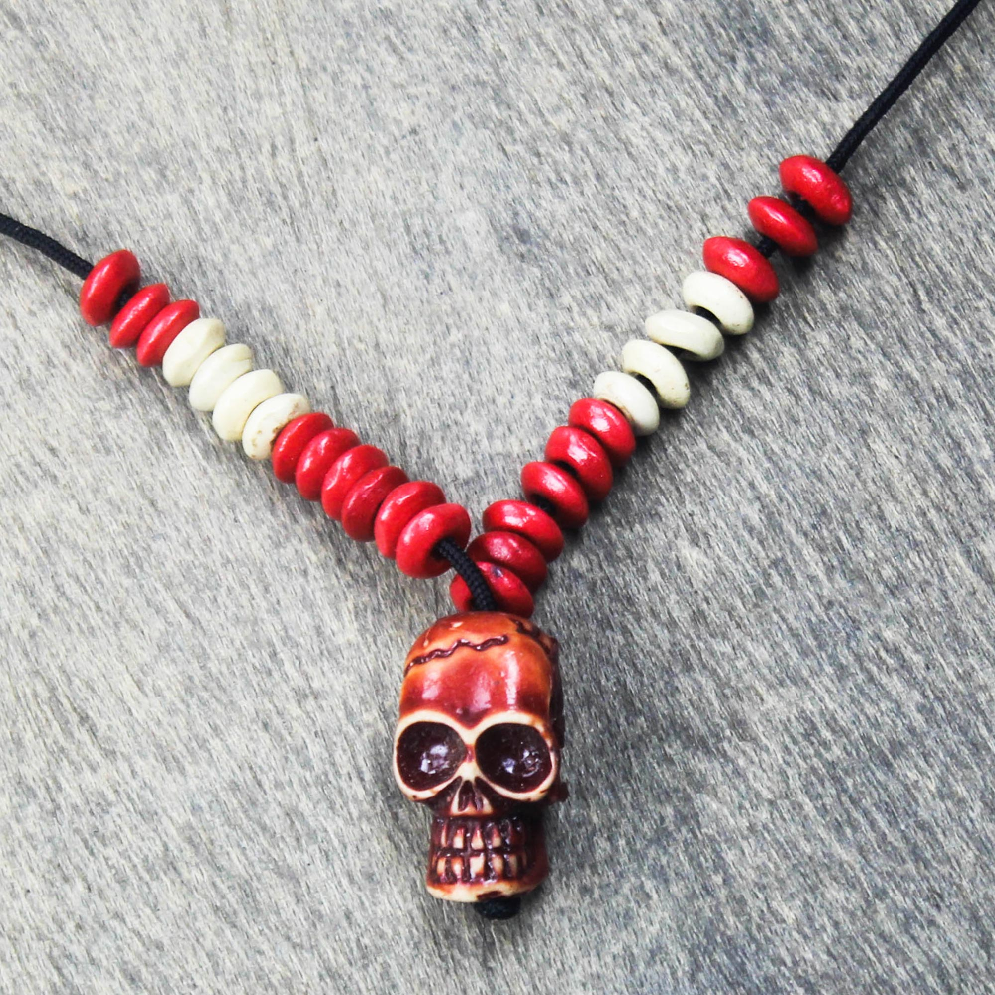 Brown Leaf Halloween Horror Scary Small Beads Skull Mala Necklace, Skull  Knotted Necklace, Elders Halloween Costume Price in India - Buy Brown Leaf  Halloween Horror Scary Small Beads Skull Mala Necklace, Skull