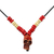 Wood beaded pendant necklace, 'Adventurous Skull' - Sese Wood Skull Beaded Pendant Necklace from Ghana (image 2c) thumbail