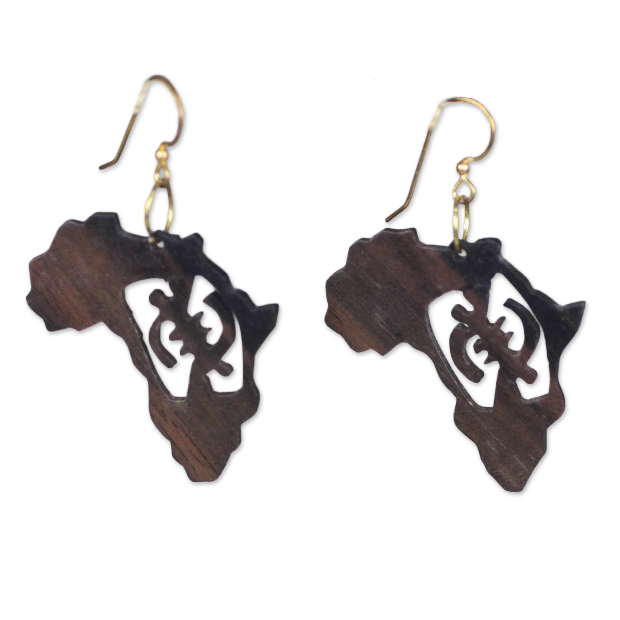 JW05 - Large Gye Nyame African jewelry | African Wooden Earring– Tess World  Designs