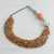 Recycled glass beaded necklace, 'African Pride' - Multicolored Recycled Glass Beaded Necklace from Ghana thumbail