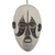 Afrikanische Holzmaske, „Nukporla“ – handgeschnitzte Wandmaske aus westafrikanischem Alstonia-Holz