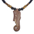 collar con colgante de cuentas de madera - Collar ajustable con colgante de elefante de madera de Sese de Ghana