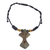 Halskette mit Anhänger aus Holzperlen - Verstellbare Halskette mit Sese-Holzperlen-Anhänger aus Ghana
