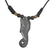 Wood pendant necklace, 'Osun Kukurudu' - Hand Carved Sese Wood Elephant Pendant Necklace thumbail