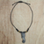 Wood pendant necklace, 'Osun Kukurudu' - Hand Carved Sese Wood Elephant Pendant Necklace (image 2b) thumbail