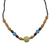 Recycled glass and plastic beaded necklace, 'Forest Clearing' - Recycled Plastic Glass and Sese Wood Beaded Necklace