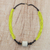 Halskette mit Anhänger aus Horn und recycelten Glasperlen - Gelbe und schwarze Glashorn-Anhänger-Halskette mit Perlen