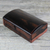 Ebony wood decorative box, 'Minimalist Keeper' (9 inch) - Hand Crafted Ebony Wood Decorative Box from Ghana (9 Inches)