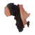 Ebony wood wall art, 'Map of Africa' - Hand Carved Ebony Wood Map of Africa Wall Art from Ghana thumbail