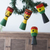 Wood and recycled glass ornaments, 'Eco Djembes' (set of 4) - Wood and Recycled Glass Drum Ornaments from Ghana (Set of 4)