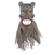 African wood and jute mask, 'Roar of the Tiger' - Sese Wood African Tiger Mask with Jute Beard