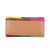 Cotton and faux leather clutch bag, 'Kente Duo' - Handmade 100% Cotton and Faux Leather Multicolor Clutch