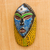 African wood mask, 'Ntokozo' - Rubberwood Wall Mask Hand Carved in West Africa (image 2b) thumbail