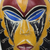 African wood mask, 'Joy and Happiness' - Hand Carved Brown and Yellow African Mask from Ghana (image 2c) thumbail