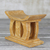 Mini escultura de taburete decorativo de madera, 'Sindisiwe' - Mini escultura de trono de taburete africano de madera hecha a mano