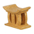 Wood mini decorative stool sculpture, 'Sindisiwe' - Hand Crafted Mini Wood African Stool Throne Sculpture