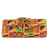 Clutch aus Baumwolle, 'Kente Dream - Mehrfarbig bedruckte Kente-Bogenkupplung mit Messingkette