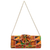 Clutch aus Baumwolle, 'Kente Dream - Mehrfarbig bedruckte Kente-Bogenkupplung mit Messingkette