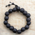 Wood beaded stretch bracelet, 'Dark Fashion' - Sese Wood Beaded Stretch Bracelet from Ghana