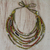 Cotton statement necklace, 'Textured Elegance' - Multi-Colored Cotton Fabric Multi-Strand Statement Necklace