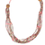 Recycled plastic and wood beaded necklace, 'Wo Ye Me De' - Recycled Bead and Sese Wood Multi-Strand Necklace (image 2e) thumbail
