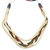 Cotton torsade necklace, 'Braided Grace' - Cotton Tie Back African Print Braided Torsade Necklace (image 2b) thumbail