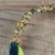 Cotton long necklace, 'Good Chance' - Multi-Colored Cotton Print Statement Necklace from Ghana