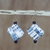 Recycled paper and wood dangle earrings, 'Avid Reader' - Text-Themed Recycled Paper Dangle Earrings from Ghana