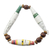 Recycled paper and wood beaded stretch bracelet, 'Me and the World' - Recycled Paper and Sese Wood Beaded Stretch Bracelet