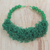 Statement-Halskette aus recycelten Glasperlen - Smaragdgrüne Statement-Halskette aus recycelten Glasperlen