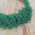 Recycled glass beaded statement necklace, 'Splendid Leader' - Emerald Green Recycled Beaded Glass Statement Necklace